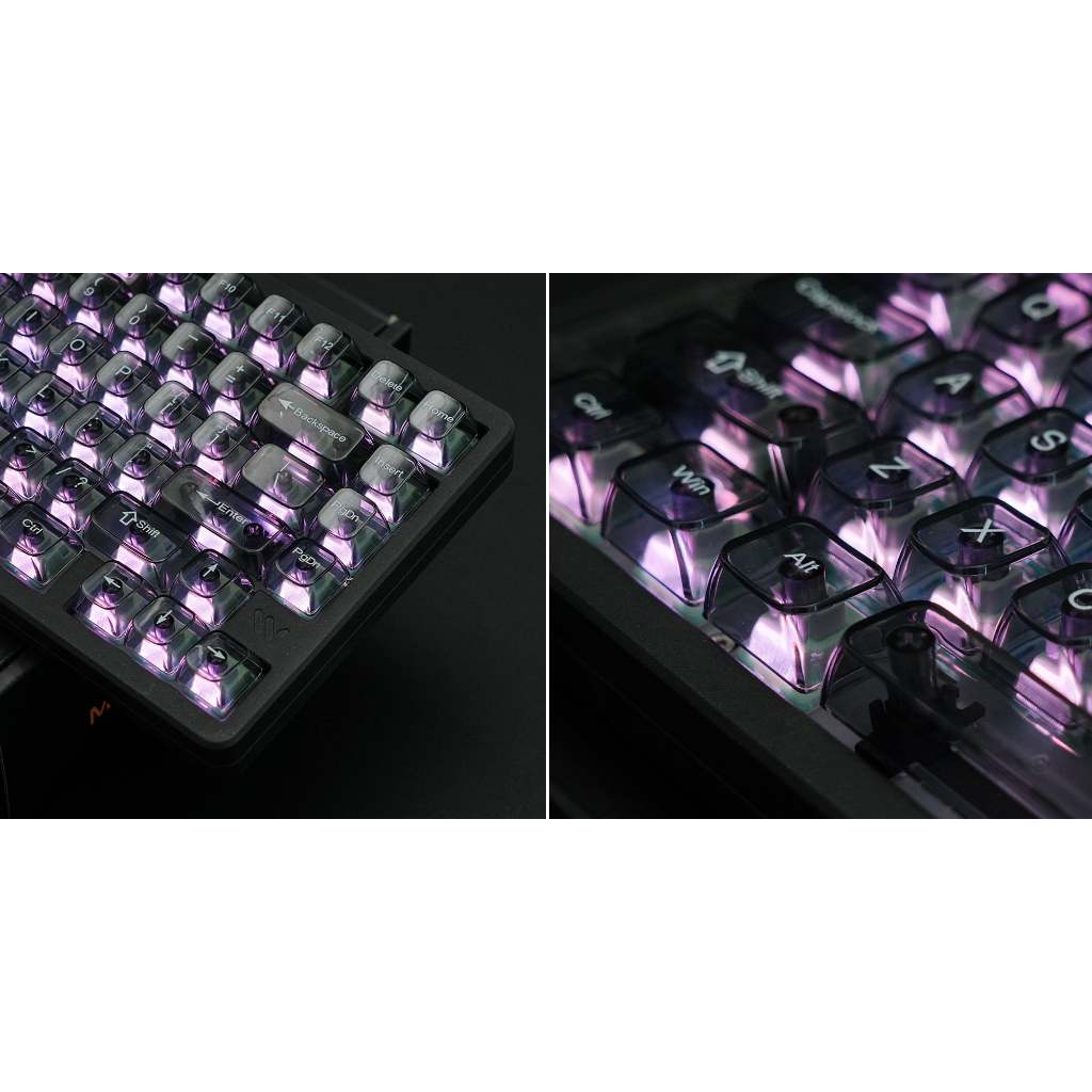 Womier 115 Phím Pha Lê Đèn Nền Keycaps Xám MDA Hồ Sơ PC Trong Suốt Nắp Chìa Khóa Bộ Cho Anh Đào Gateron MX Công Tắc Bàn Phím | BigBuy360 - bigbuy360.vn