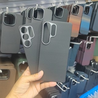Ốp Điện Thoại Sợi Carbon Aramid Từ Tính 600D Cho Samsung Galaxy S25 S24 Siêu Kim Loại Len Chống Sốc Bảo Vệ Ốp Lưng Vỏ