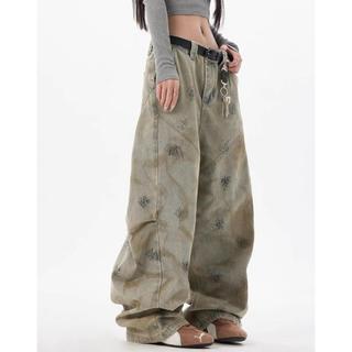 GKSSS Quần jeans nam phong cách đường phố retro Mỹ phong cách hoang dã phong cách trung tính