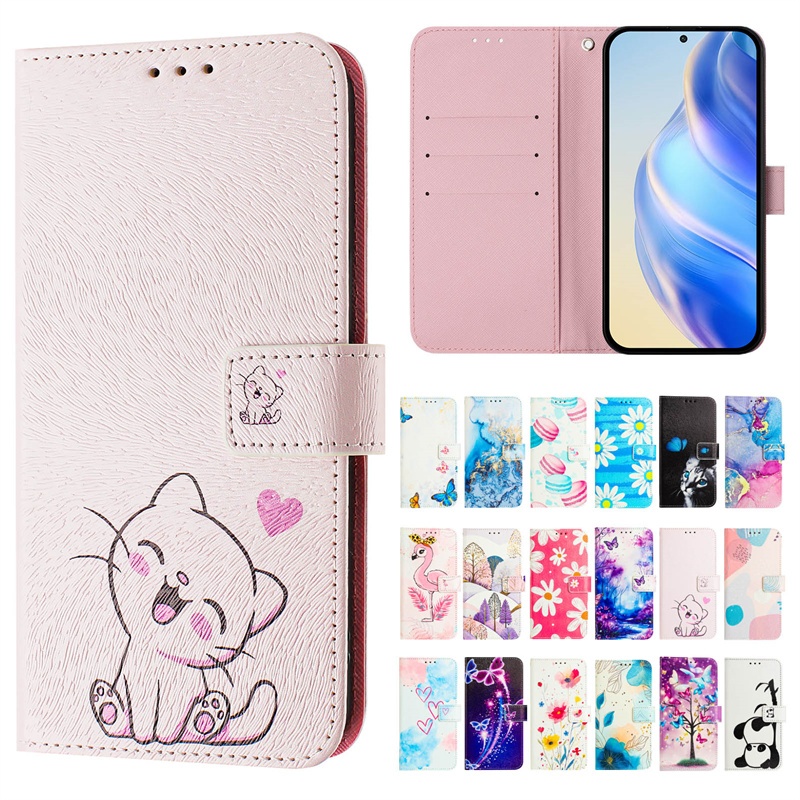 Ốp Lưng Cho Honor 80 GT 90 100 200 Smart Pro 300 Ultra 400 Lite 5G Ví Da Lật Vỏ Hoạt Hình Bảo Vệ Khe Cắm Thẻ Bao