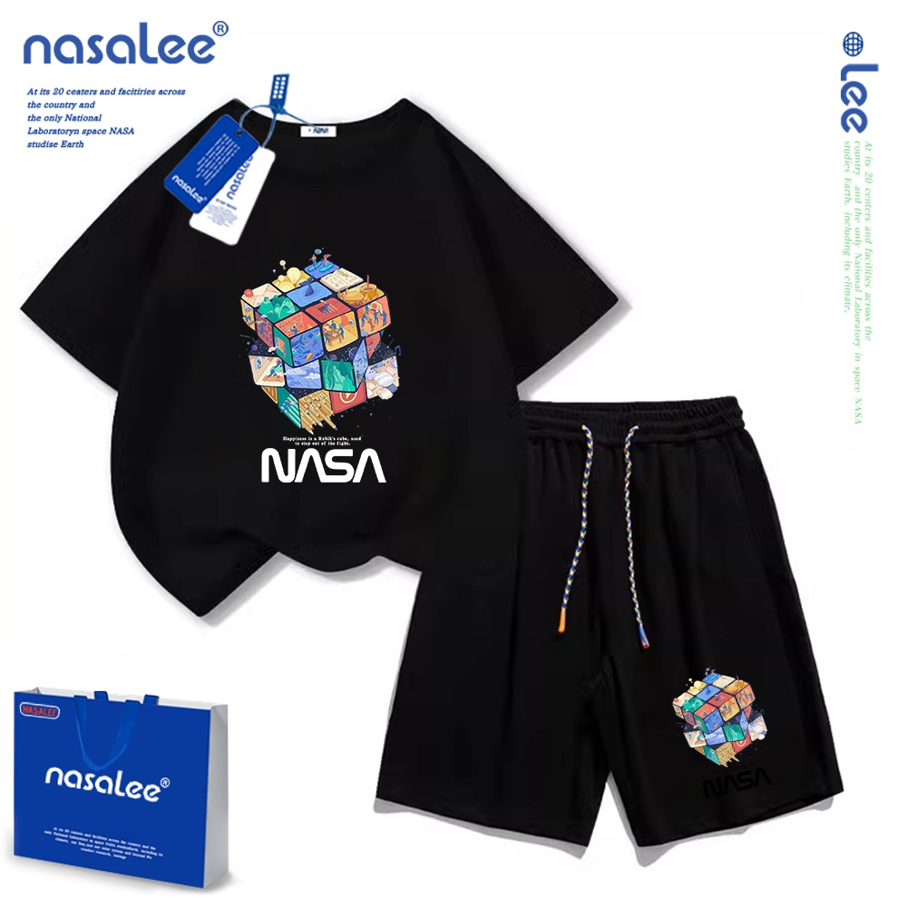 Nasa Pure Cotton Suit 2025 Phong Cách Mới Trẻ Em Quần Short Tay Ngắn Mềm Mại Thoải Mái Thời Trang Dễ Thương