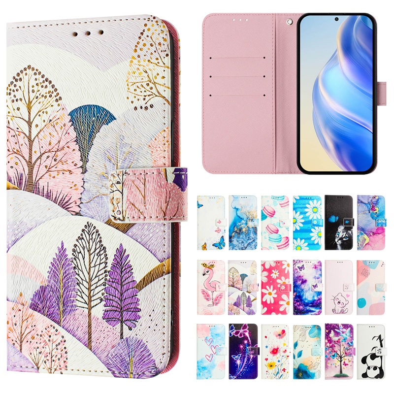 Ốp Lưng Cho Tecno Camon 12 19 20 30 Premier 40 Pro Pova 6 Neo 4G 5G Ví Da Flip Casing Phim Hoạt Hình Bảo Vệ Khe Cắm Thẻ Bao