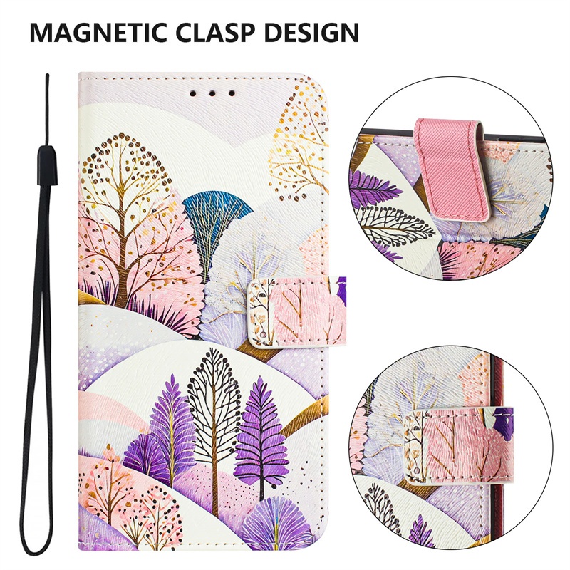 Ốp Lưng Cho Tecno Camon 12 19 20 30 Premier 40 Pro Pova 6 Neo 4G 5G Ví Da Flip Casing Phim Hoạt Hình Bảo Vệ Khe Cắm Thẻ Bao