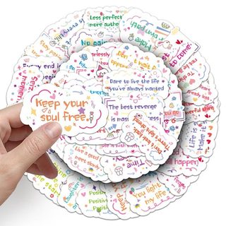 50 Chiếc Truyền Cảm Hứng Từ Tiếng Anh Dán Điện Thoại Laptop Notebook Hành Lý DIY Sticker