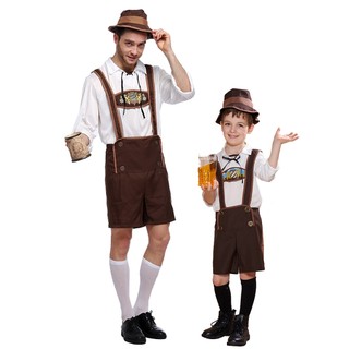 Người Lớn & Trẻ Em Truyền Thống Xác Thực Đức Trang Phục Nam Bavaria Oktoberfest Trang Phục Bia Cosplay Cho Tiệc Halloween Trang Phục