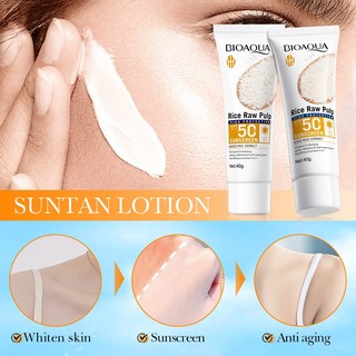 [Giảm giá hấp dẫn] Kem chống nắng bột giấy thô BIOAQUA Rice SPF50 + PA + + + Chống nắng toàn dải chống nắng chống nước lâu dài 40g