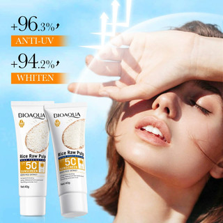 [Giảm giá hấp dẫn] Kem chống nắng bột giấy thô BIOAQUA Rice SPF50 + PA + + + Chống nắng toàn dải chống nắng chống nước lâu dài 40g