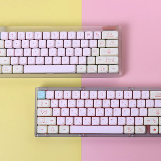 Keycaps Pink Cat PBT Dye-sub MOA Profile Keycap Custom Keycaps Tương thích với công tắc Cherry Gateron MX