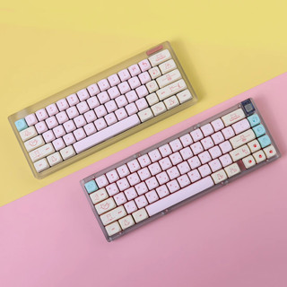Keycaps Pink Cat PBT Dye-sub MOA Profile Keycap Custom Keycaps Tương thích với công tắc Cherry Gateron MX