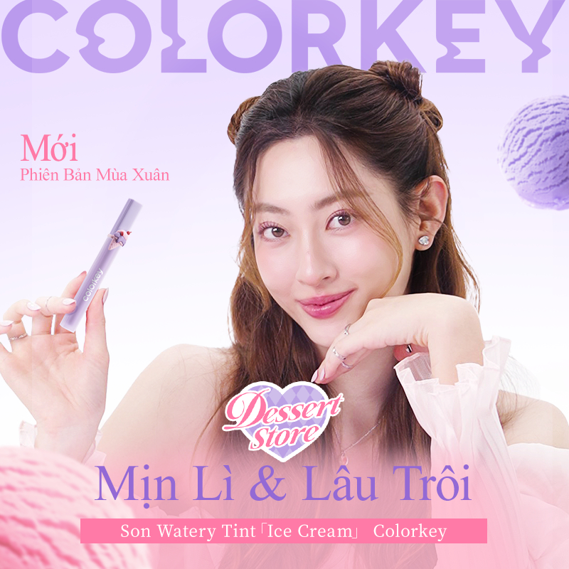 Ảnh Son môi COLORKEY lì ánh nước chống nước chống dính cốc màu 1.8g 2