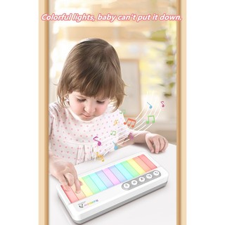 Đèn cầu vồng điện tử piano màn hình cảm ứng hộp nhạc giáo dục mầm non nhạc cụ piano nhạc cụ âm nhạc