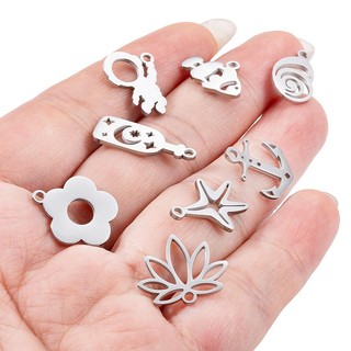 Mặt dây chuyền neo bằng thép không gỉ được đánh bóng Trang sức tự làm Mặt dây chuyền phi hành gia Thẻ cá nhỏ