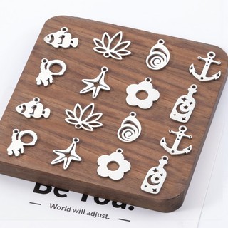 Mặt dây chuyền neo bằng thép không gỉ được đánh bóng Trang sức tự làm Mặt dây chuyền phi hành gia Thẻ cá nhỏ