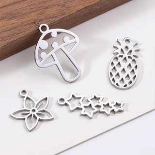Mặt dây chuyền dứa bằng thép không gỉ được đánh bóng Nấm quyến rũ Trang sức diy Star Moon Tag Bạch tuộc Mặt dây chuyền