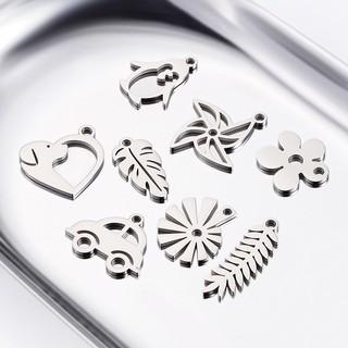 Mặt Vòng cổ cối xay gió thép không gỉ đánh bóng, mặt chim cánh cụt, trang sức DIY, vòng tay charm