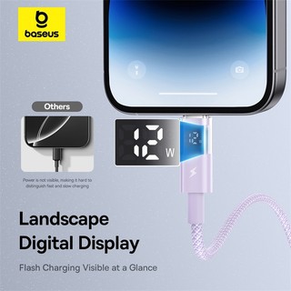 Cáp dữ liệu sạc nhanh Baseus Display 2 2.4A -1m / 2m, PC + Nylon bện