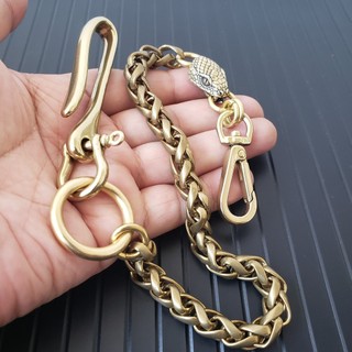 Handmade Nam Đồng Thau Chắc Chắn Có Thể Tháo Rời Hạng Nặng Móc Chữ U Móc Khóa Ví Dây Xích Quần Jean Túi Và Dây Xích Rắn