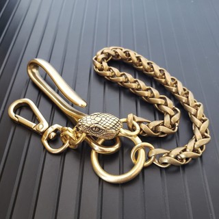 Handmade Nam Đồng Thau Chắc Chắn Có Thể Tháo Rời Hạng Nặng Móc Chữ U Móc Khóa Ví Dây Xích Quần Jean Túi Và Dây Xích Rắn