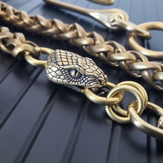 Handmade Nam Đồng Thau Chắc Chắn Có Thể Tháo Rời Hạng Nặng Móc Chữ U Móc Khóa Ví Dây Xích Quần Jean Túi Và Dây Xích Rắn