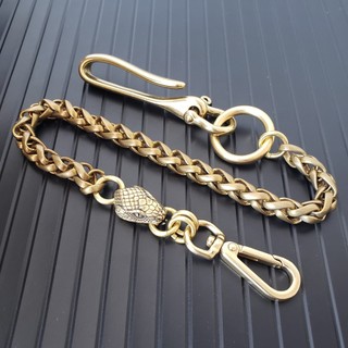 Handmade Nam Đồng Thau Chắc Chắn Có Thể Tháo Rời Hạng Nặng Móc Chữ U Móc Khóa Ví Dây Xích Quần Jean Túi Và Dây Xích Rắn