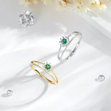 Nhẫn J136 Nữ 14K Titan Vàng Bạc Nhẫn Đẹp Nguyên Bản Chống Rỉ Sét Và Chống Phai Màu Trang Sức Bạn Gái Cặp Đôi Quà Tặng