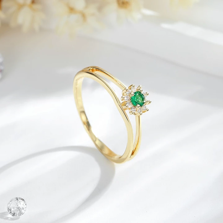 Nhẫn J136 Nữ 14K Titan Vàng Bạc Nhẫn Đẹp Nguyên Bản Chống Rỉ Sét Và Chống Phai Màu
