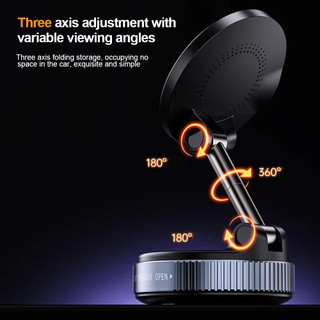 Giá đỡ điện thoại từ tính trên ô tô Xoay 360 độ có thể sạc lại Giá đỡ điện thoại có thể gập lại Giá đỡ điện thoại điều hướng ô tô