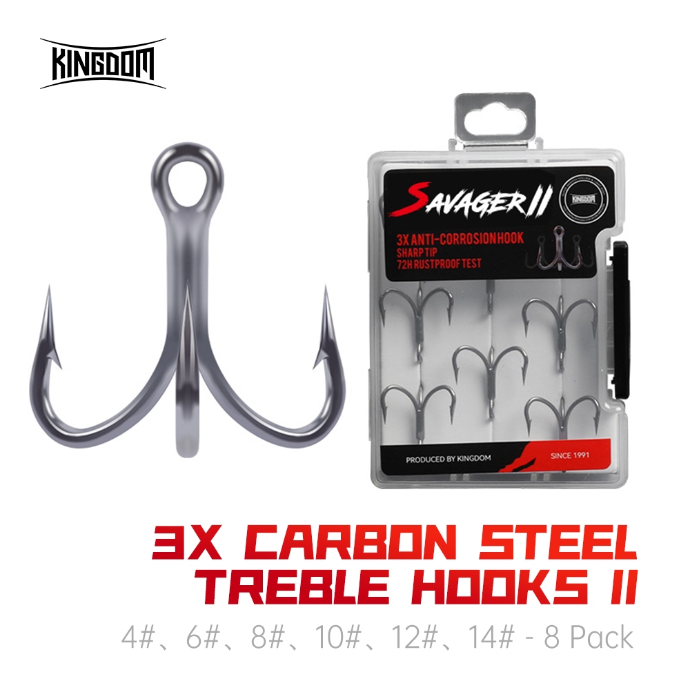 Kingdom Barbarian II Thép Carbon Móc Câu Treble Sharp Strong Barb 4 # 6 ...