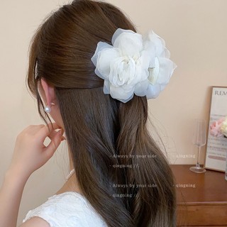 Vải lưới hoa kẹp tóc lưng đầu tóc cá mập kẹp Pháp thanh lịch mũ mùa hè phụ kiện tóc