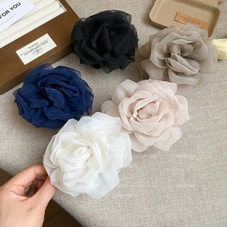 Vải lưới hoa kẹp tóc lưng đầu tóc cá mập kẹp Pháp thanh lịch mũ mùa hè phụ kiện tóc