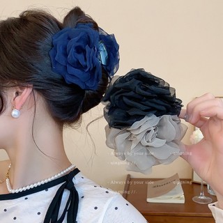Vải lưới hoa kẹp tóc lưng đầu tóc cá mập kẹp Pháp thanh lịch mũ mùa hè phụ kiện tóc