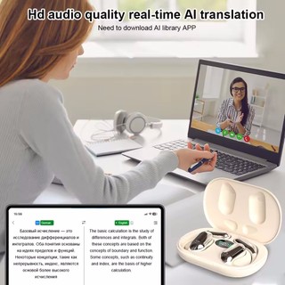 Tai nghe AI Translator Thời gian thực 144 ngôn ngữ Dịch giọng nói không dây Bluetooth dành cho du lịch
