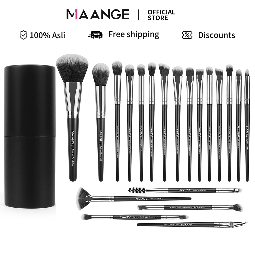 Ảnh Bộ 20 cọ makeup MAANGE lông mềm cao cấp kèm hộp đựng cọ trang điểm cầm tay 5748H 1
