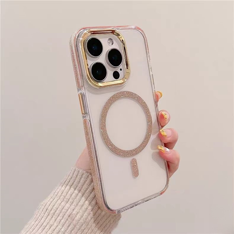 Ốp lưng cứng viền lấp lánh tương thích với iPhone 11 pro max 12 pro max 13 pro max 14 pro max 15 pro max 16 pro max 14plus 15plus 16plus