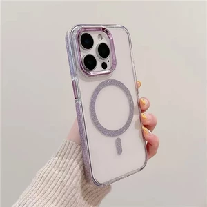 Ốp lưng cứng viền lấp lánh tương thích với iPhone 11 pro max 12 pro max 13 pro max 14 pro max 15 pro max 16 pro max 14plus 15plus 16plus