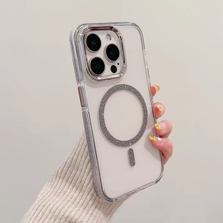 Ốp lưng cứng viền lấp lánh tương thích với iPhone 11 pro max 12 pro max 13 pro max 14 pro max 15 pro max 16 pro max 14plus 15plus 16plus