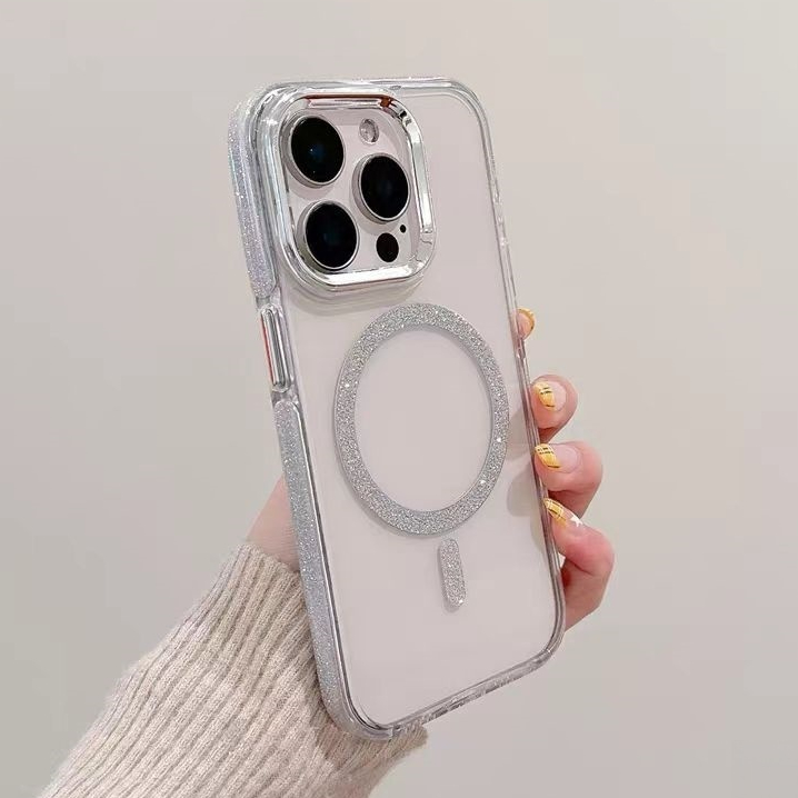 Ốp lưng cứng viền lấp lánh tương thích với iPhone 11 pro max 12 pro max 13 pro max 14 pro max 15 pro max 16 pro max 14plus 15plus 16plus