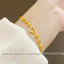 Lắc tay titan cao cấp không gỉ mạ vàng 24k kiểu dáng bi phun cát hình trái tim dễ thương