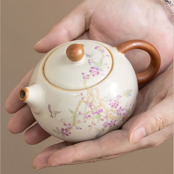 ✨Bộ Trà Gốm Ru Kiln & Ấm Trà & Bộ Trà Kung Fu Trung Quốc & Một Nồi Hai Cốc & Lát Gốm Văn Phòng / Bộ Trà Giải Trí Gia Đình