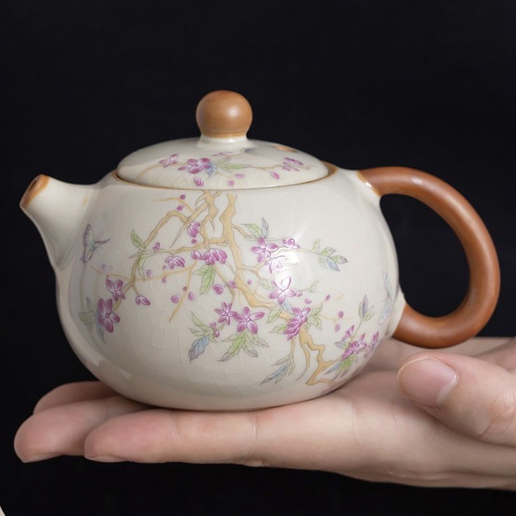 ✨Bộ Trà Gốm Ru Kiln & Ấm Trà & Bộ Trà Kung Fu Trung Quốc & Một Nồi Hai Cốc & Lát Gốm Văn Phòng / Bộ Trà Giải Trí Gia Đình