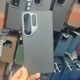 Dành Cho Samsung Galaxy S25 Ultra Carbon Aramid Fiber Từ Tính Sạc Không Dây Cho Galaxy S25 Ultra Edge TPU Ốp Lưng
