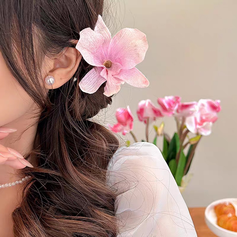 Kẹp tóc hoa nhiều màu cao cấp hàn quốc nữ ins dễ thương sinh viên bên bờ biển quà tặng kỳ nghỉ