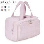 BAGSMART Túi đựng đồ vệ sinh cá nhân chống thấm nước, nhẹ, rộng rãi, có thể mở khi đi du lịch, Túi đựng đồ trang điểm du lịch cho phụ nữ — ảnh 1