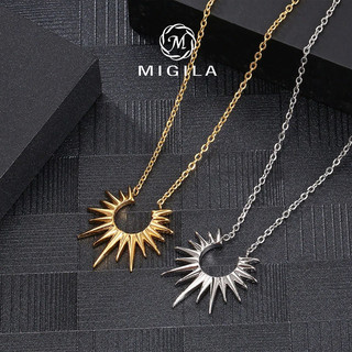 Quà tặng tốt nghiệp MIGILA Vòng cổ mặt trời cổ điển dành cho nữ dành cho nam giới quà tặng không xỉn màu cho BF