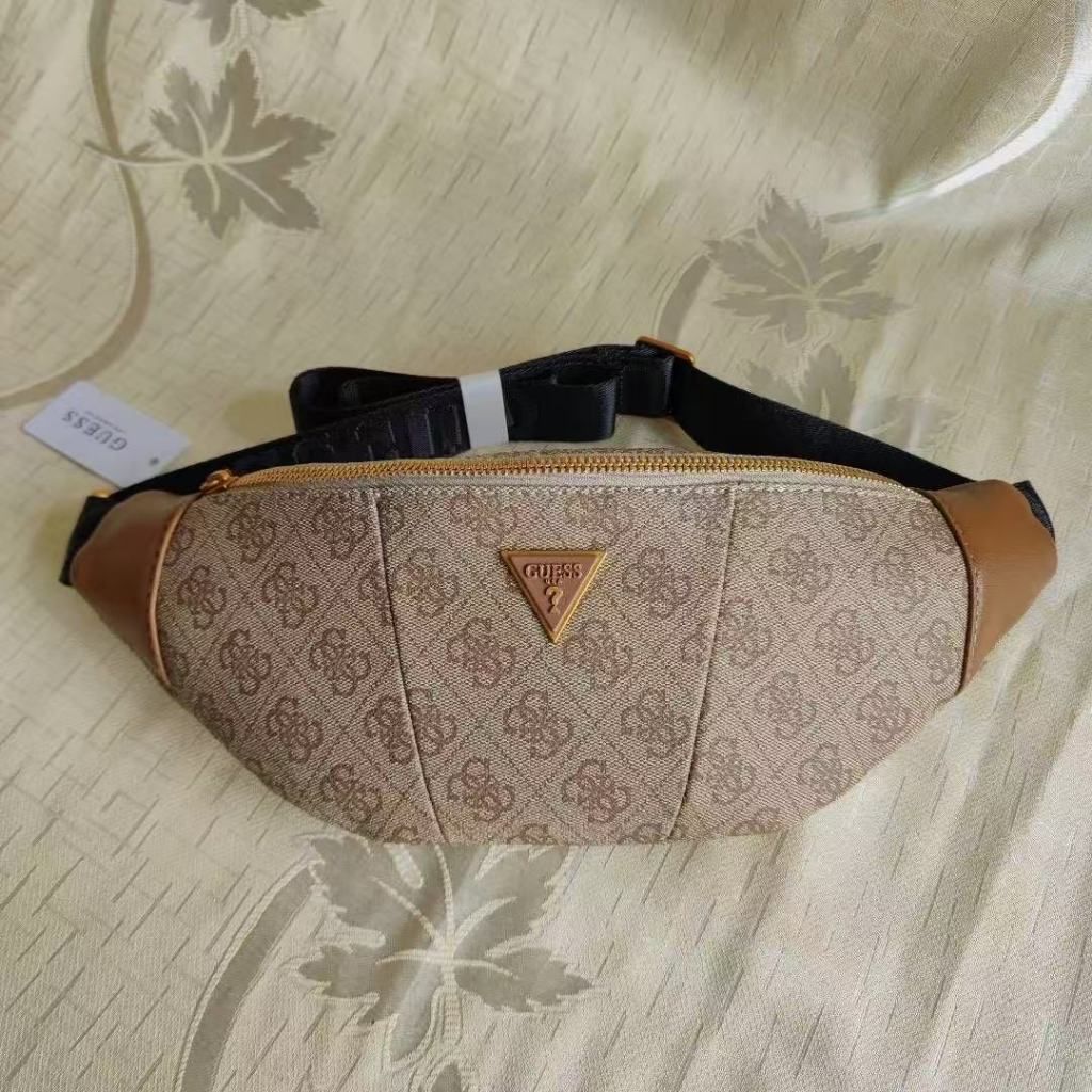 Túi đeo thắt lưng in hình thời trang nam Guess Túi đeo vai đơn giản