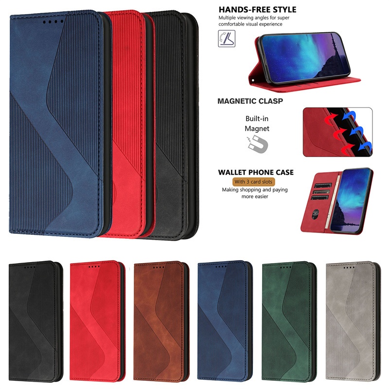 Ốp Da Cho Fujitsu Mũi Tên N NX9 Be4 We2 Plus F-41A F-42A F-51A F-51C F-51B F-51E F-52A F-52B F-52E 5G Retro Có Khe Cắm Thẻ Lật Ví
