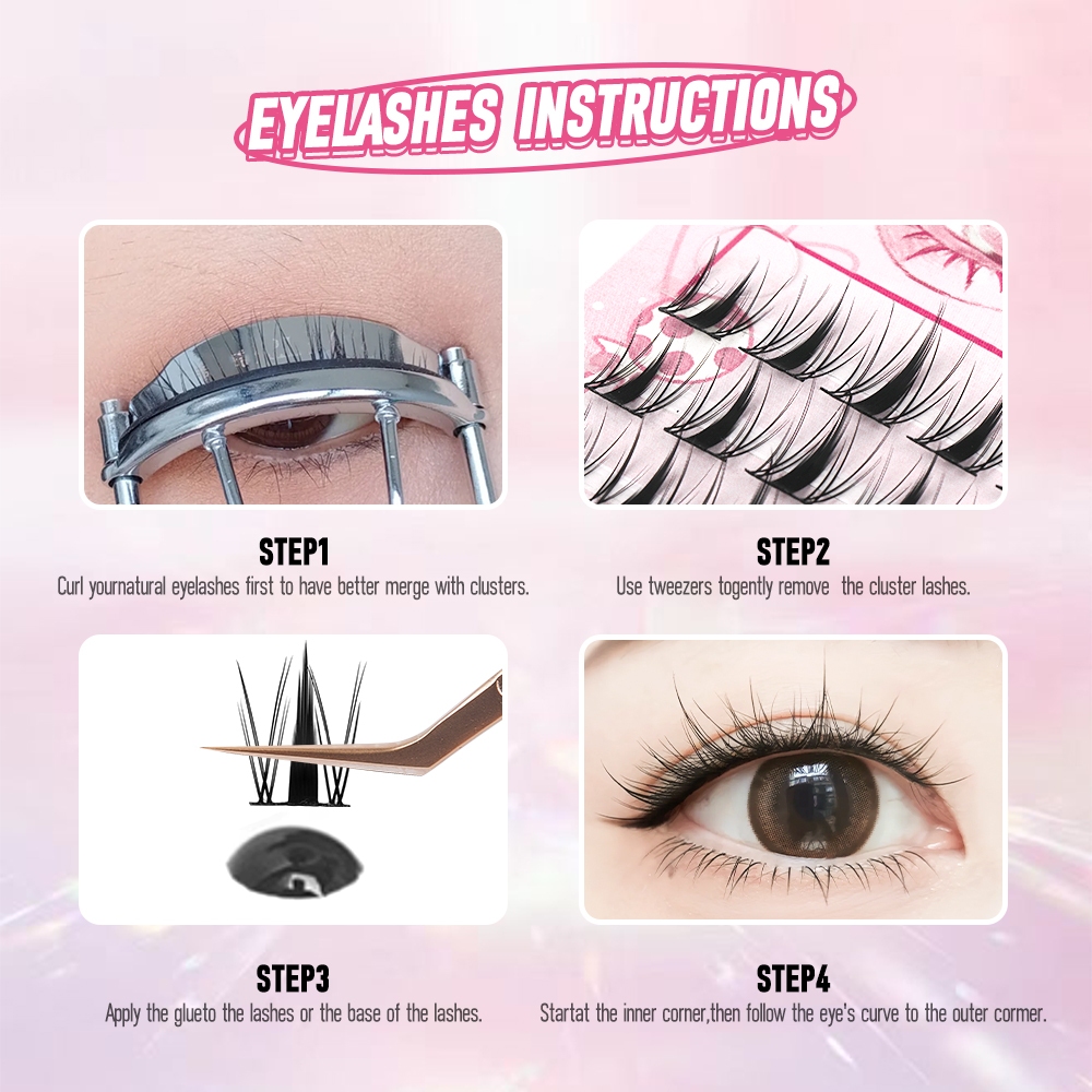 [Vận chuyển miễn phí] KILIGMATA Lông Mi Giả 3D Cong Tự Nhiên 8-14mm C+ Chất lượng cao tái sử dụng