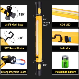 Đèn LED làm việc có thể sạc lại Đèn sửa chữa ô tô từ tính Đèn làm việc Đèn cơ khí siêu sáng cho công việc chiếu sáng, Hội thảo khẩn cấp và sửa chữa