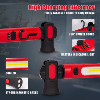Đèn LED làm việc có thể sạc lại Đèn sửa chữa ô tô từ tính Đèn làm việc Đèn cơ khí siêu sáng cho công việc chiếu sáng, Hội thảo khẩn cấp và sửa chữa