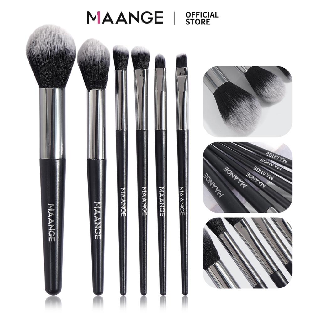 Ảnh MAANGE Bộ cọ makeup 6 cây cọ phấn phủ, má hồng, che khuyết điểm, màu mắt 5728 1